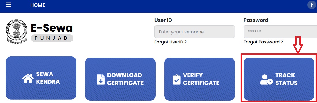 Application Status of Domicile Certificate in Punjab