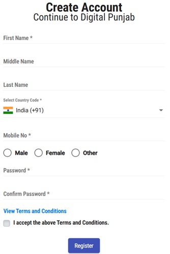 Connect Punjab Portal Registration