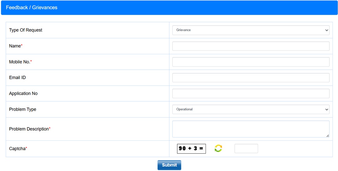 Grievance Form Bonafide Himachali Certificate