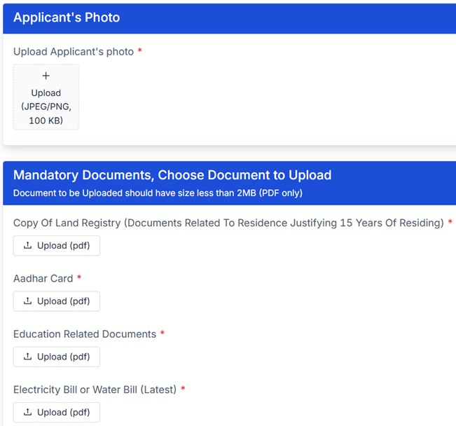 Uttarakhand Domicile Certificate Online Application Form