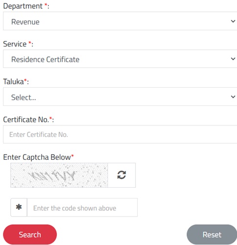 Verify Goa Residence Certificate Online