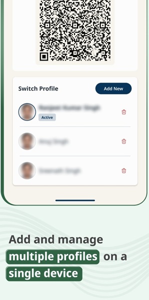 Add Multiple Profiles in New Aadhaar App