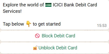 Block ICICI Debit Card