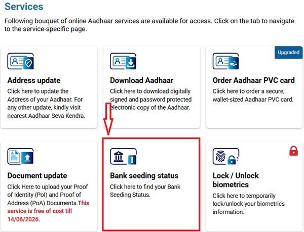 Click on Bank Seeding Status