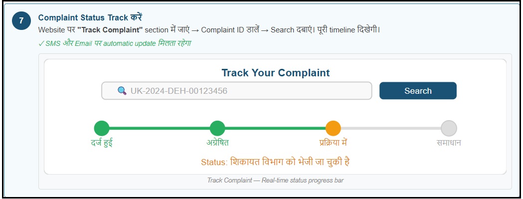 Track your compalint