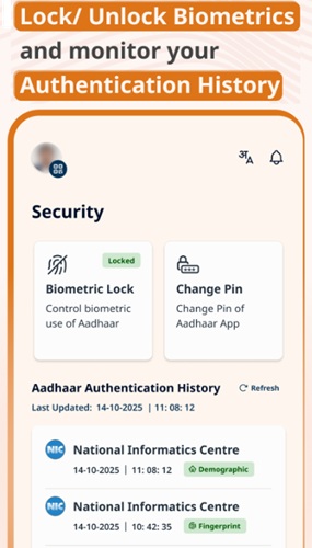 How to Lock Unlock Biometrics via Aadhaar App
