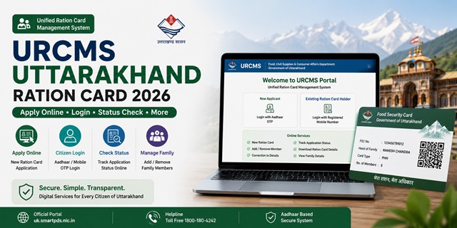  Uttarakhand URCMS Portal Ration Card