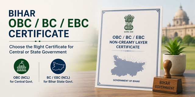 Bihar OBC BC EBC Certificate