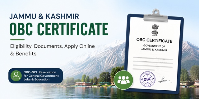 Jammu and Kashmir OBC Certificate
