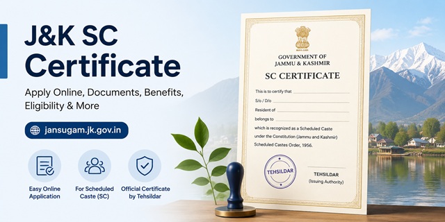  Jammu and Kashmir SC Certificate