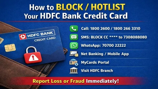  How to Block HDFC Credit Card